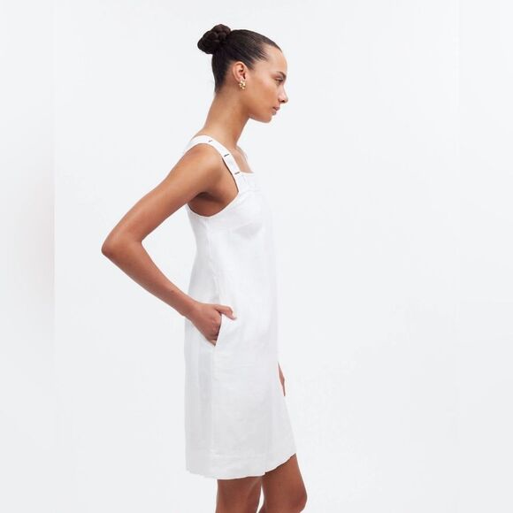 Madewell NWT Embroidered Tank Mini Dress in Linen Size 6 in Eyelet White - Picture 3 of 12